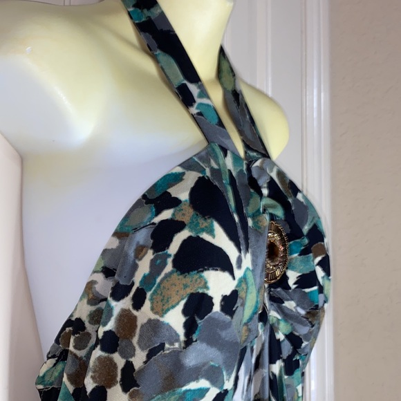 4/$10 item🤑 Isadora Green / Black Sexy Halter Dress Size: MP -perfect for cruise - Picture 3 of 8